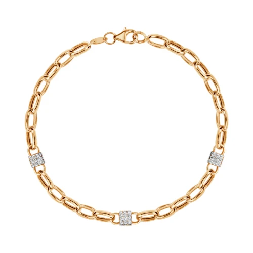 Złota Bransoletka Verona BX20635 z cyrkoniami