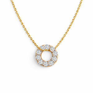 Złoty Naszyjnik Verona CB14416 Kółko z cyrkoniami