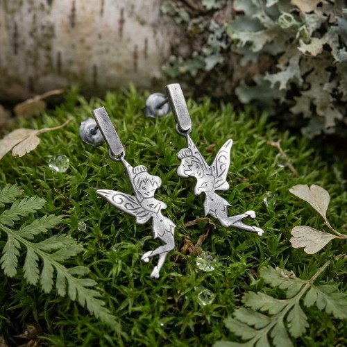 Srebrne kolczyki ORKO022 WRÓŻKA ELF