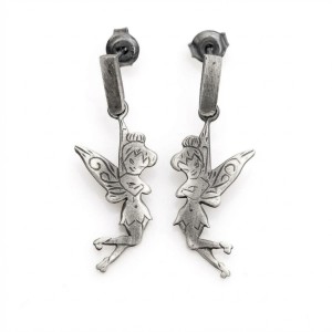 Srebrne kolczyki ORKO022 DZWONECZEK Piotruś Pan