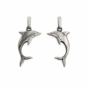 Srebrne kolczyki ORKO064 DELFIN