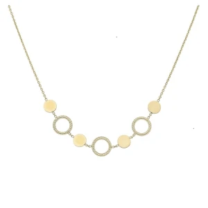 Złoty naszyjnik NAEK5101 CELEBRYTKA KOŁA