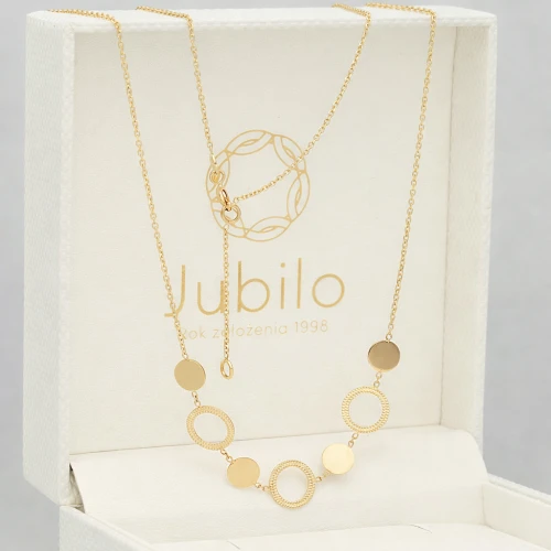 Złoty naszyjnik NAEK5101 CELEBRYTKA KOŁA