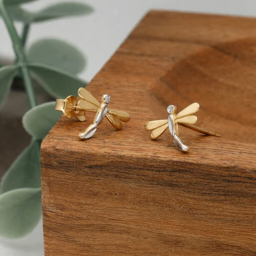 Złote Kolczyki KOEK5402 WAŻKA