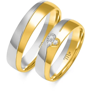 Srebrne obrączki z sercem od 4 do 5 mm-rodowane lub pozłacane       