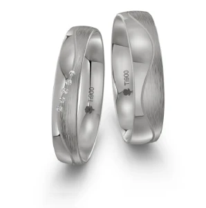 Obrączki Tytanowe z Falą od 4 do 5 mm