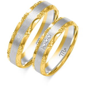 Srebrne obrączki ozdobne rodowane lub pozłacane    