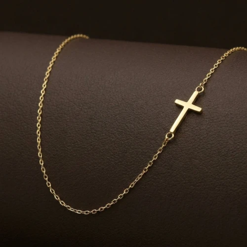 Złoty Naszyjnik Verona CA11075 Krzyżyk