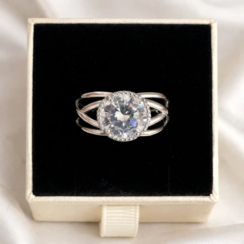 Srebrny Pierścionek 07071502/00 z cyrkonią Star