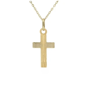 Złoty Krzyżyk KREK5224 ze skośnym grawerem