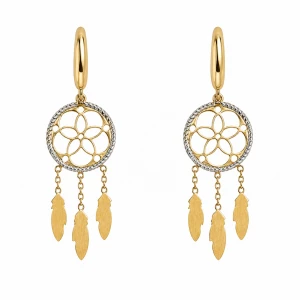 Złote Kolczyki  KOEK5223/A ŁAPACZ SNÓW 