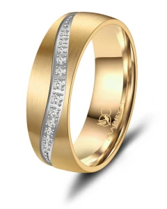 Tytanowa Obrączka Ślubna TI-40 Gold damska 