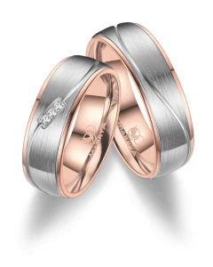 Tytanowe Obrączki Ślubne TI-24 Rose Gold
