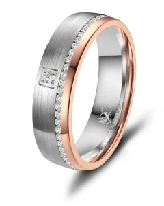 Tytanowa Obrączka Ślubna TI-39 Rose Gold damska    