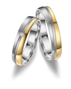 Tytanowe Obrączki Ślubne TI-47 Gold 14K   