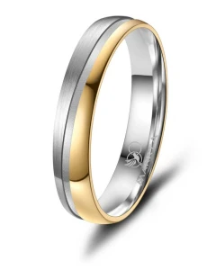 Tytanowa Obrączka Ślubna TI-47 Gold męska    