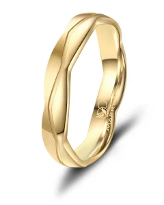 Tytanowa Obrączka Ślubna TI-28 Gold męska     