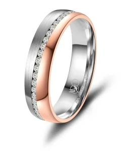 Tytanowa Obrączka Ślubna TI-27 Rose Gold damska    