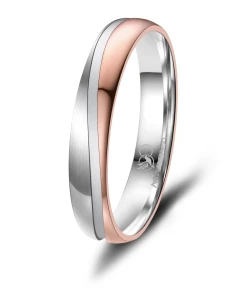 Stalowa Obrączka Ślubna ES-42 Rose Gold męska    