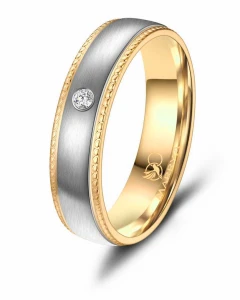 Tytanowa Obrączka Ślubna TI-41 Gold damska   