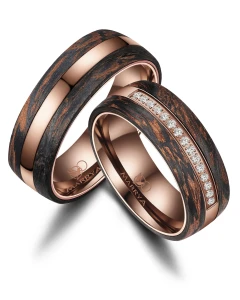 Obrączki Ślubne Kolekcja Carbon Bronze CB-03