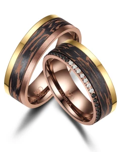 Obrączki Ślubne Kolekcja Carbon Bronze CB-07