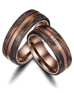 Obrączki Ślubne Kolekcja Carbon Bronze CB-08