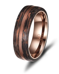 Obrączka Kolekcja Carbon Bronze CB-08 męska     
