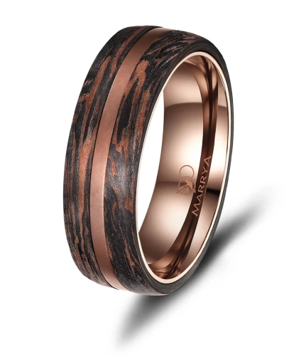 Obrączka Kolekcja Carbon Bronze CB-08 męska     