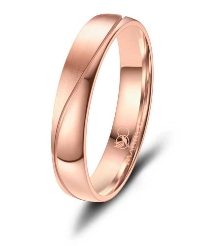 Tytanowa Obrączka TI-36  Rose Gold męska    