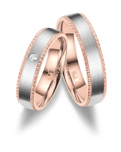 Tytanowe Obrączki Ślubne TI-42 Rose Gold  