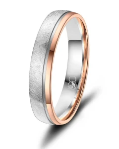 Stalowa Obrączka Ślubna ES-34 Rose Gold męska       