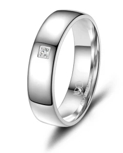Srebrna Obrączka 5 mm SI-01 damska