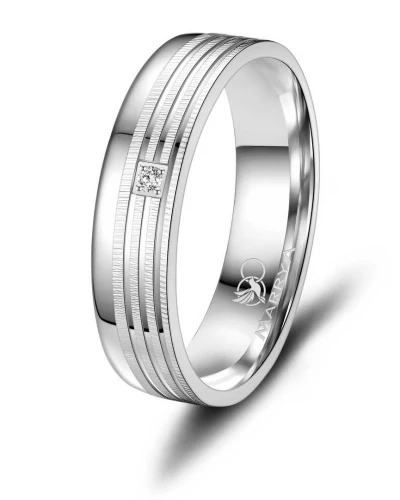 Srebrna Obrączka 4,5 mm SI-06 damska  