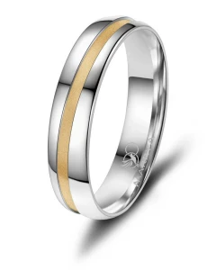 Srebrna Obrączka SI-21 męska Gold