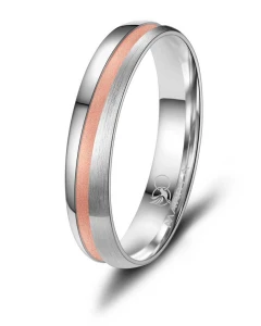 Srebrna Obrączka SI-24 męska Rose Gold  
