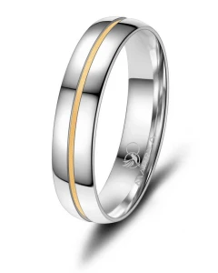 Srebrna Obrączka SI-25 męska Gold   