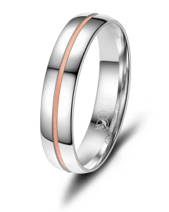 Srebrna Obrączka SI-26 męska Rose Gold   