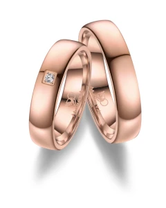 Tytanowe Obrączki Ślubne TI-32  Rose Gold 