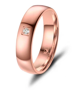 Tytanowa Obrączka TI-32  Rose Gold damska 