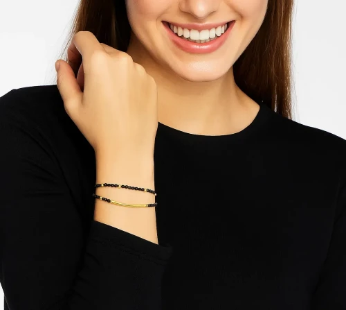 Srebrna pozłacana Bransoletka ze spinelami 79283093/00