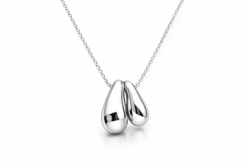 Polished-silver-teardrop-necklace-close-up.webp