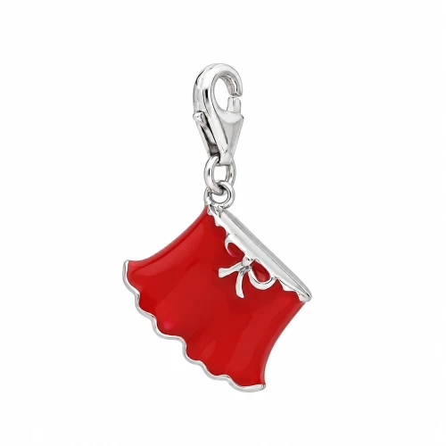 Srebrny Big Charms CZE-AVHU371 Czerwone Szorty