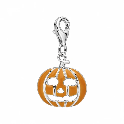 Srebrny Big Charms AVCL102 Dynia Halloween