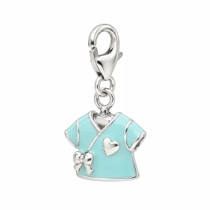 Srebrny Big Charms AVVG017 Błękitna Bluzeczka
