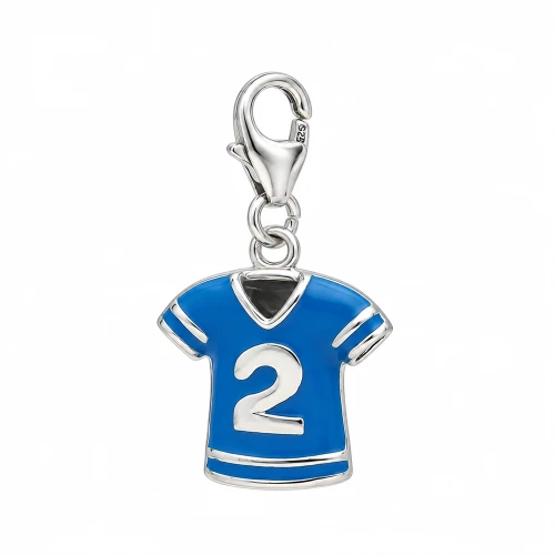 Srebrny Big Charms AVVG018 Koszulka Sportowa