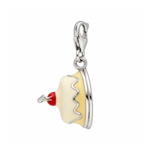 Srebrny Big Charms AVVG019 Wisienka na Torcie