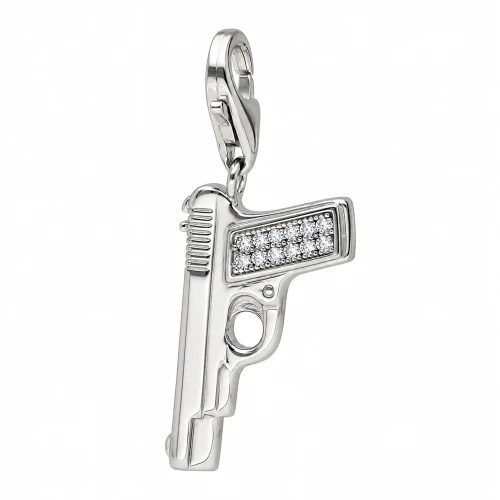 Srebrny Big Charms AVHD005 Pistolet
