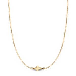 Złoty Naszyjnik Verona CB13575 Krzyżyk z cyrkonią