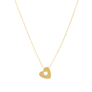 Złoty naszyjnik NAPB5004 Delikatne serce